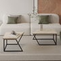 Hanah Home Juego de Mesas de Café Verona P0024623 - Travertino